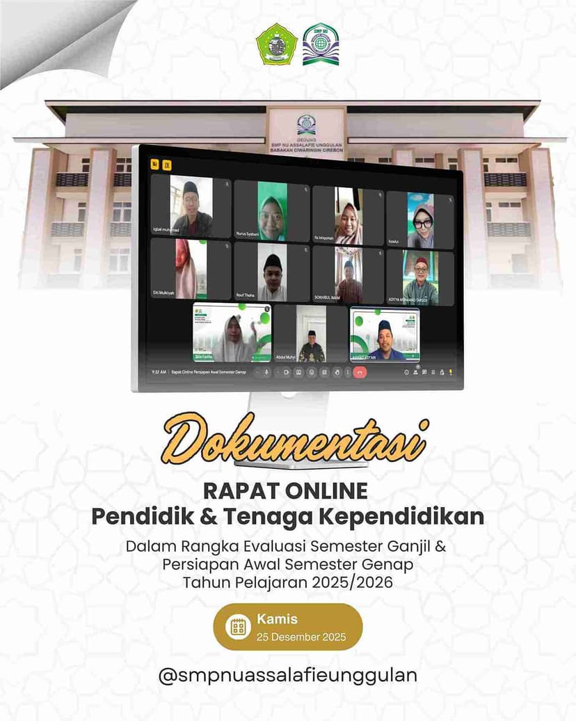 Rapat Online Evaluasi Semester Ganjil & Persiapan Awal Semester Genap